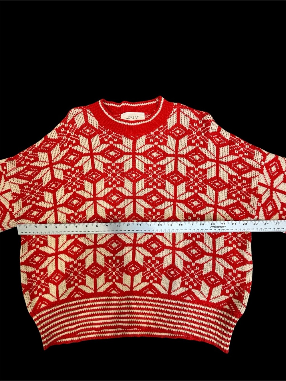 THE GREAT. snowflake pullover sweater in alpine spice Size 2: US M (8–10) - Picture 6 of 12